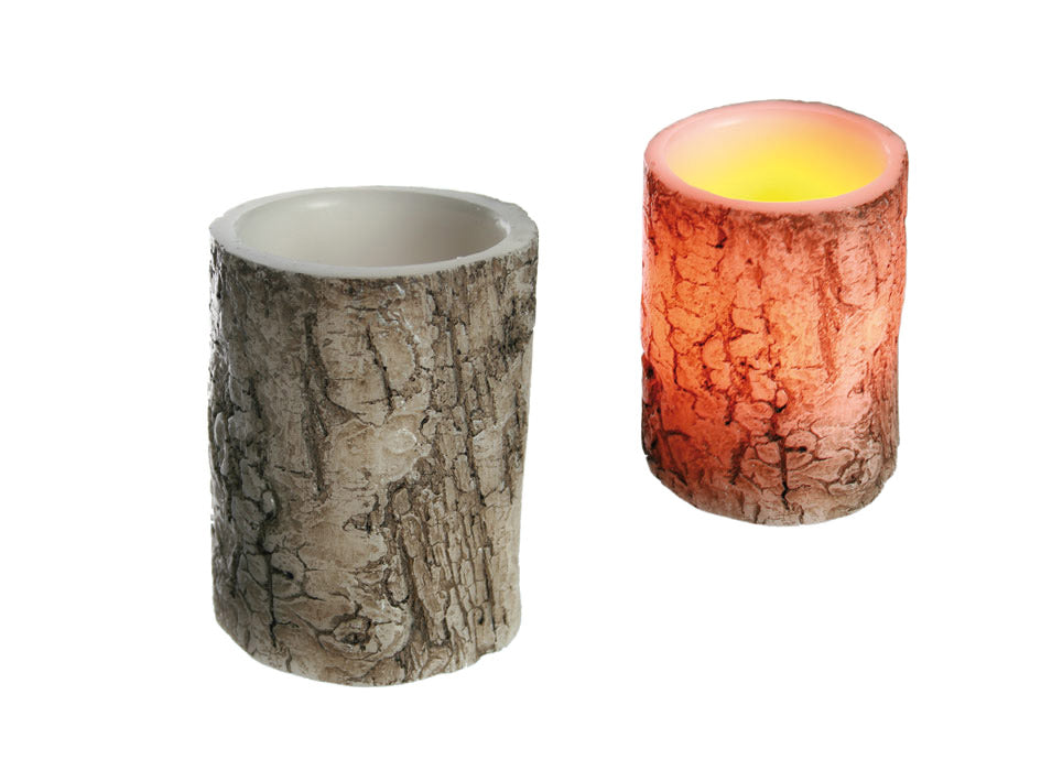 LED-Kerze Baumstamm